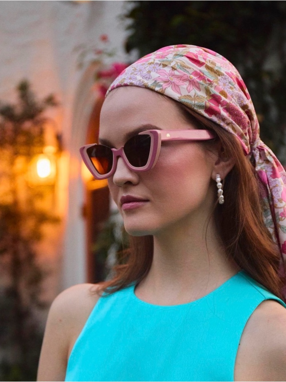 Lele Sadoughi Blooming Clarabell Sophia Liberty Head Scarf Cap NWOT Floral